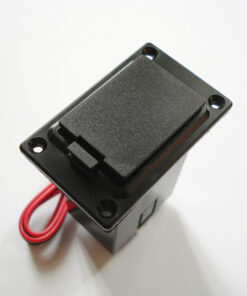 Batteriefach PVC - vertikal schwarz mit Anschlussclip