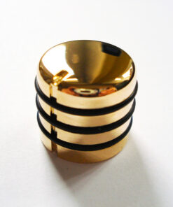 Potiknopf - Typ Dome Speed Deluxe / Push ON - gold gummiert black