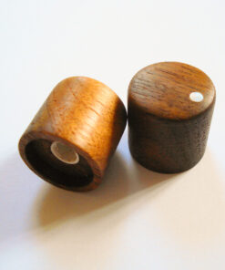 Potiknopf - flathead Speed - Wood / Holz Nussbaum+Inlay Push ON (Stückpreis)