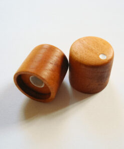Potiknopf - flathead Speed - Wood / Holz Kirsche+Inlay Push ON (Stückpreis)