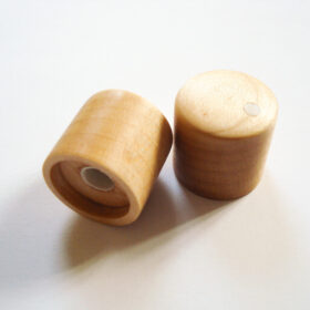 Potiknopf - flathead Speed - Wood / Holz Ahorn+Inlay Push ON (Stückpreis)