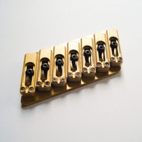 Fanned Fret - 7-String Bridge Multiscale / satine-gold