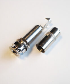 Zargenbuchse / Endpinbuchse - Stereo - chrom