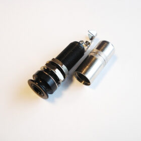 Zargenbuchse / Endpinbuchse - Stereo - schwarz