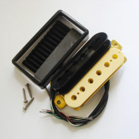 Wickelkit - Humbucker - schwarz/creme - Typ open-Cover black - Keramik