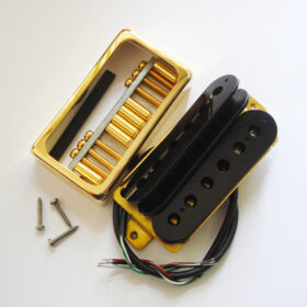 Wickelkit - Humbucker - schwarz/gold - Typ open-Cover gold - Alnico