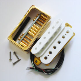 Wickelkit - Humbucker - weiß/gold - Typ open-Cover gold - Alnico