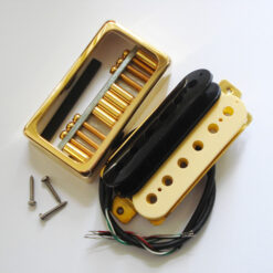 Wickelkit - Humbucker - schwarz/creme - gold - Typ open-Cover gold - Alnico