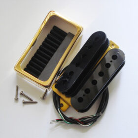 Wickelkit - Humbucker - Sechskant/schwarz - Typ open-Cover gold - Keramik
