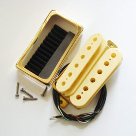 Wickelkit - Humbucker - Sechskant/creme - Typ open-Cover gold - Keramik