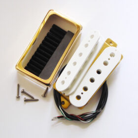 Wickelkit - Humbucker - Sechskant/weiß - Typ open-Cover gold - Keramik
