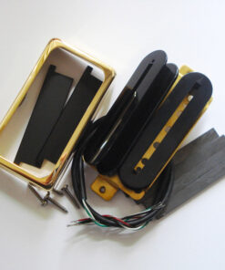 Wickelkit -Blade Humbucker - Opencoil schwarz / schwarz - open Cover gold