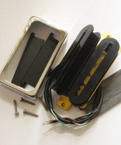 Wickelkit -Blade Humbucker - Opencoil schwarz / schwarz - open Cover chrom