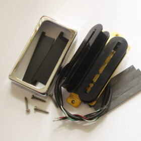 Wickelkit -Blade Humbucker - Opencoil schwarz / schwarz - open Cover chrom