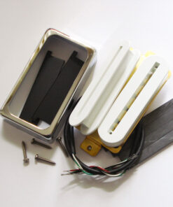 Wickelkit -Blade Humbucker - Opencoil weiß / schwarz - open Cover chrom