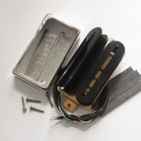 Wickelkit -Blade Humbucker - Opencoil schwarz / Nickelblade - open Cover chrom