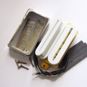 Wickelkit -Blade Humbucker - Opencoil weiß / Nickelblade - open Cover chrom