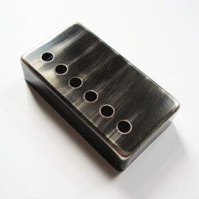 Pickupkappe - Humbucker Cover mit Polelöchern - Vintage / black