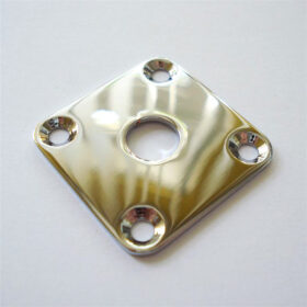 Buchsenplatte Metall quadratisch gerade - chrom