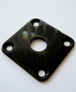 Buchsenplatte Metall quadratisch gerade - schwarz