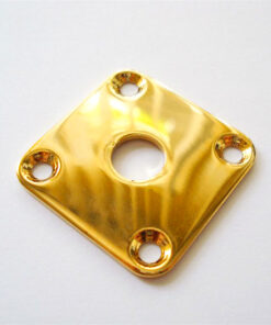 Buchsenplatte Metall quadratisch gerade - gold