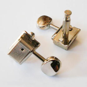 Mechaniken Kluson-Style - 6-in-line links - nickel (ovale Flügel)