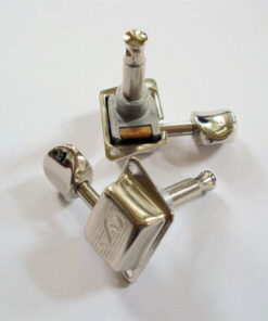 Mechaniken Schaller - 6-in-line links - nickel (ovale Flügel)