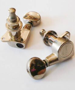 Mechaniken Kluson - 6-in-line rechts - nickel (ovale Flügel)