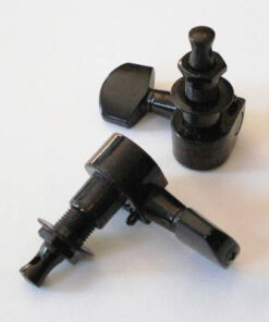 Mechaniken Schaller-Style - 6-in-line links - schwarz (kleine deutsche Flügel)