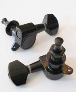 Mechaniken Schaller-Style - 6-in-line links - schwarz (kleine deutsche Flügel)