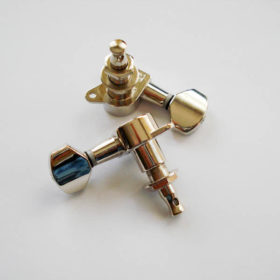 Mechaniken Schaller-Style - 6-in-line links - chrom (kleine deutsche Flügel)