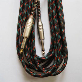 Vintage Instrumentenkabel - Klinke-Klinke - 6m - schwarz