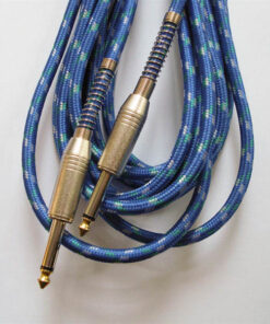 Vintage Instrumentenkabel - Klinke-Klinke - 6m - blau