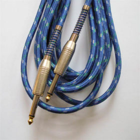 Vintage Instrumentenkabel - Klinke-Klinke - 6m - blau