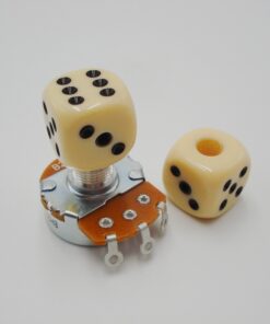 Potiknopf Würfel - PVC - creme - Poti Knob Dice