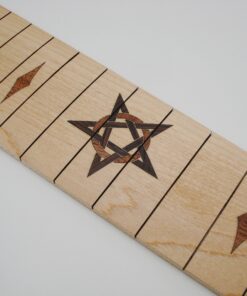 Fretboard - Maple - Griffbrett - Ahorn 647 mit Wood Diamond Inlays & Pentagramm