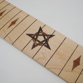 Fretboard - Maple - Griffbrett - Ahorn 647 mit Wood Diamond Inlays & Pentagramm